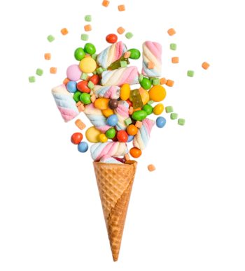 cone with candies